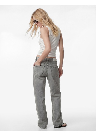 Koton Pamuklu Normal Bel Düğmeli Düz Paça Denim Pantolon - Straight Fit Jean Gri 6sal40218md Koton Pamuklu Normal Bel Düğmeli Düz Paça Denim Pantolon - Straight Fit Jean Gri 6sal40218md