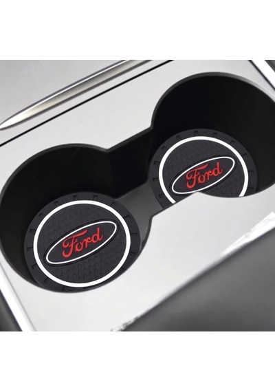 Ford Logolu Silikon Bardaklık Altlığı 2 Li Set Araç Içi Bardak Altlığı Aksesuar