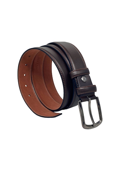 Süzer Deri Suni Deri Düz Renk 3.5 CM Klasik Kemer - 8010-9 Kahverengi