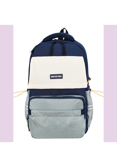 Ortopedik Ultra Lüx Büyük Boy 45 30 20 Cm Su Geçirmez Laptop Bölmeli Sırt Çantası Lacivert