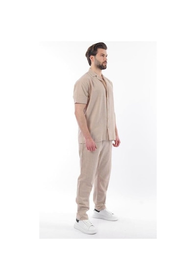 Madmext Vizon Over Fit Erkek Gömlek Takım E7303 Vizon
