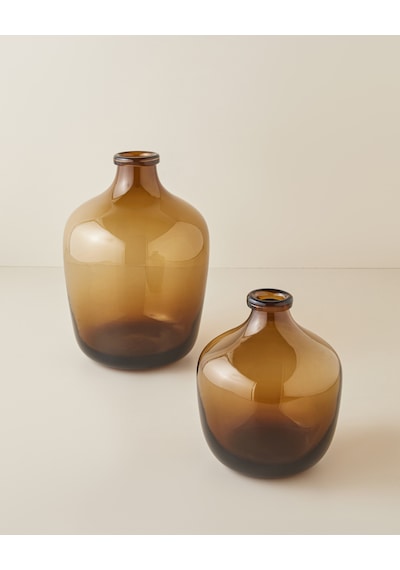 English Home Lara Cam Vazo 22x22x32 Cm Amber Teşhir Ürün