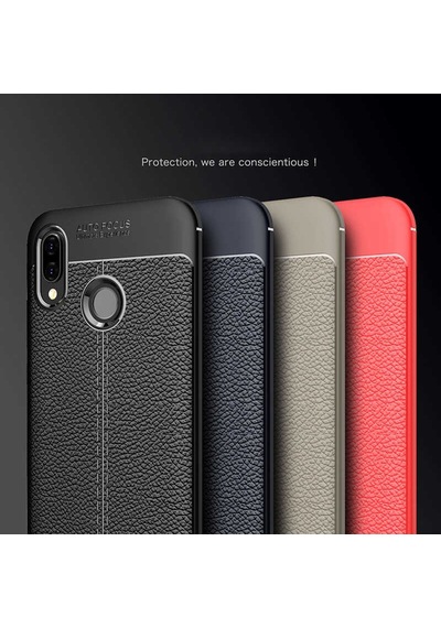 Huawei P20 Lite Kilif Deri Tarzi Niss Silikon Case 389468555