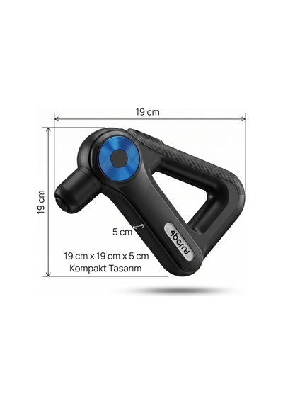 Sl-8891 Mini Üçgen Masaj Tabancası Siyah
