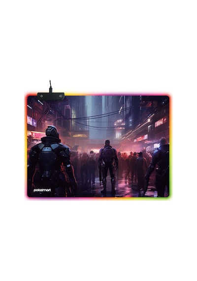 Polosmart Pgs306 Rgb Aydınlatma Kaydırmaz Taban Ergonomik Desenli Gaming Oyuncu Mouse Pad