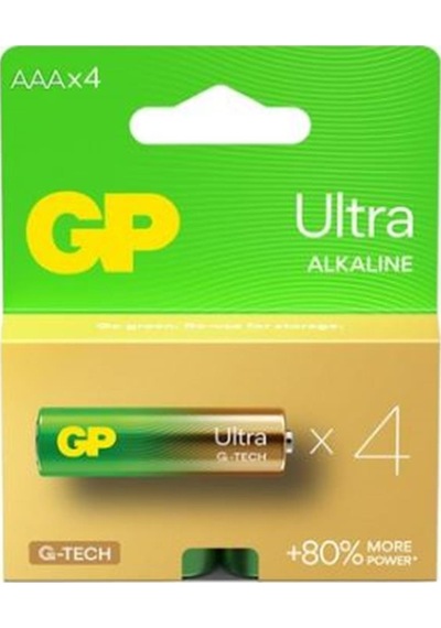 Gp G-tech Lr03 Aaa Boy Ultra Alkalin İnce Kalem Pil 4'lü Paket Gp24aumb-u4