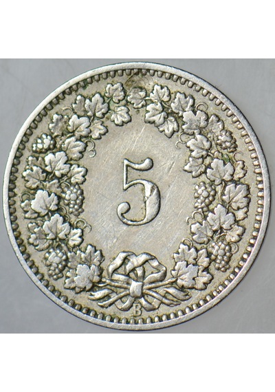 İsviçre 5 Rappen 1885.