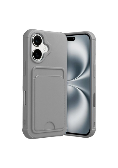 Apple Apple iPhone Uyumlu 17 Kelvin Kartvizitli Silikon - Gri Diğer