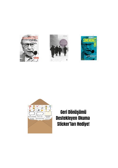 Kaçak + Kirliydi Kar + Georges Simenon Türkiye'de + Okuma Sticker'ları