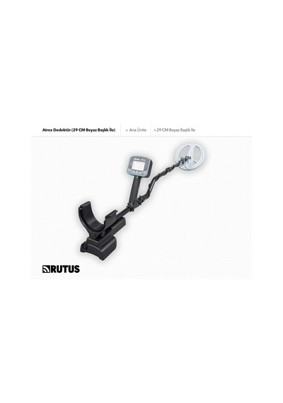 Rutus Atrex Dedektör 29cm Beyaz Başlık İle