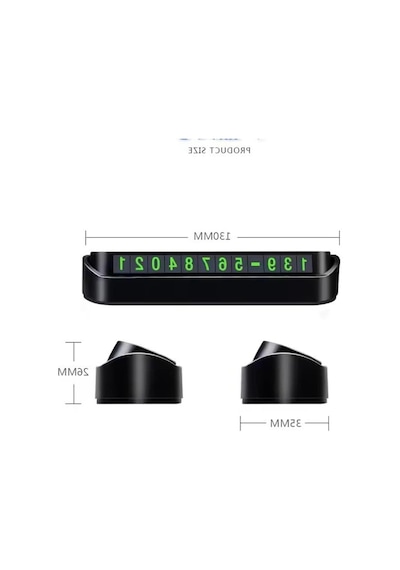 Fosforlu Araç İçi Park Numarası, Açılır Kapanır Tasarım, 130x26mm Boyut