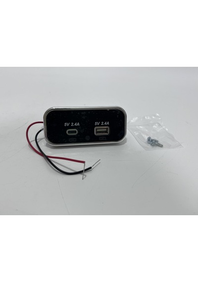 Type-c Usb 2 Portlu Araç Şarj Soketi Adaptörü 12v-24v Model 3