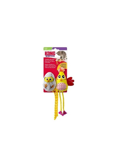 Kong Scrattles Tavuk Peluş Kedi Oyuncağı 2'li