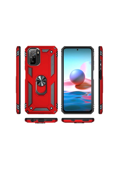Xiaomi Redmi Note 10 Kılıf Zore Vega Kapak Kırmızı