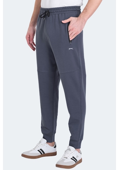 Slazenger Onon In Erkek Fermuar Cepli Koyu Gri Eşofman Altı Koyu Gri