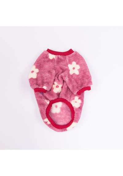 Pembe Çiçek Desenli Pink Blossom Sweat Dar Kalıp Kedi Köpek Sweati Kedi Köpek Kıyafeti Köpek Peluşu Sıcak Tutan Sweat