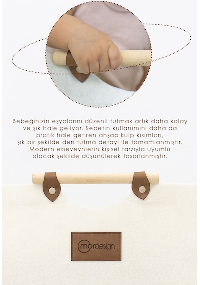 Keçe Çocuk Oyuncak/kirli Çamaşır Depolama Sepeti, Çok Amaçlı Saklama Sepeti, Bolivya Serisi Krem