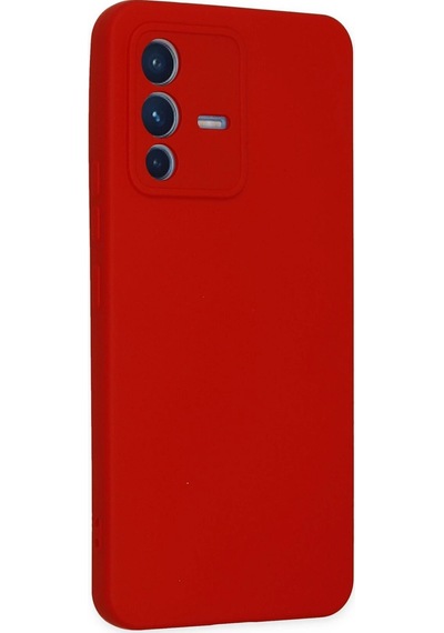 Cosmotex Newface Vivo V23 5g Kılıf Nano İçi Kadife Silikon - Kırmızı