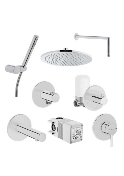 Vitra Origin Ankastre Duş Seti 8 Parça Krom