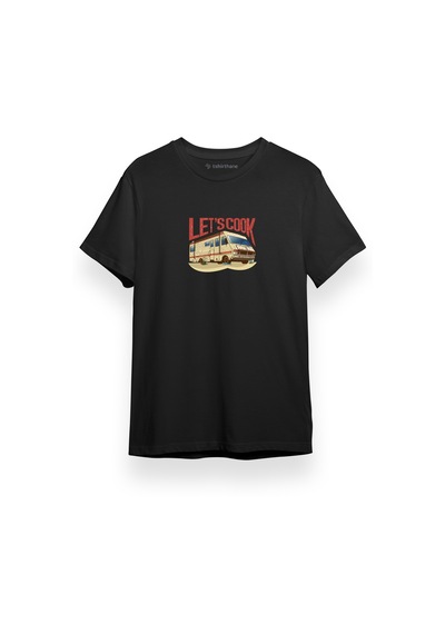 Breaking Bad Let's Cook Siyah Kısa Kol Erkek Tshirt 001