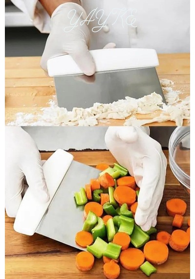 Yayke Çelik Hamur Kesme Ve Kazıma Spatulası Karışık