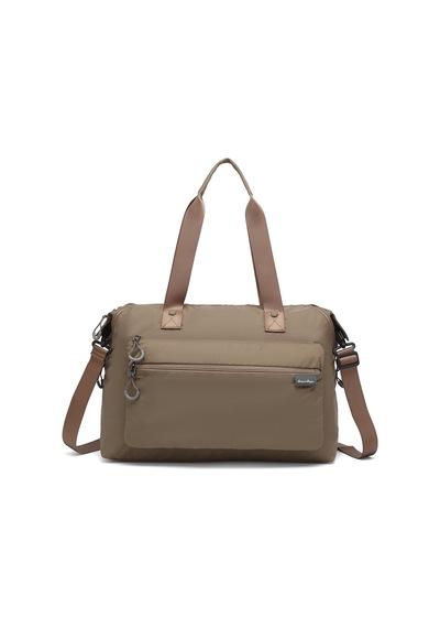 Smart Bags Hafif Kumaş Günübirlik Seyahat Çantası Veya Xl Kadın Omuz Çantası Kahverengi