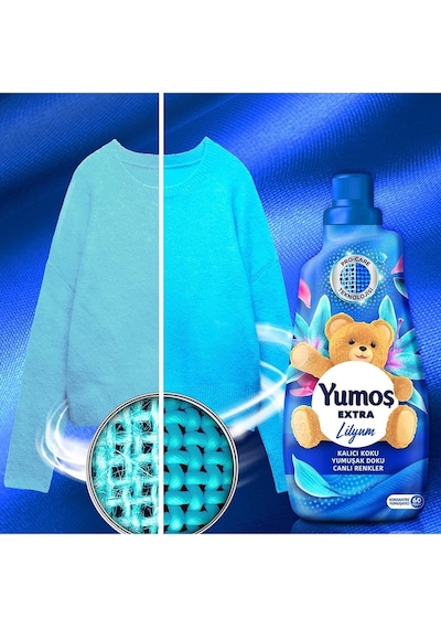 Yumoş Extra Lilyum Konsantre Çamaşır Yumuşatıcı 1440 Ml 60 Yıkama X2
