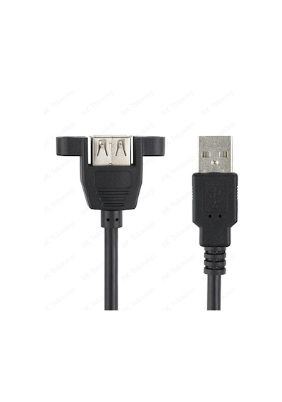 Panel Tipi Vidalı USB 2.0 Uzatma Kablosu-1 Metre