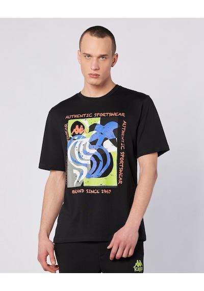 Kappa Hibbs Tee Erkek Siyah Comfort Tişört
