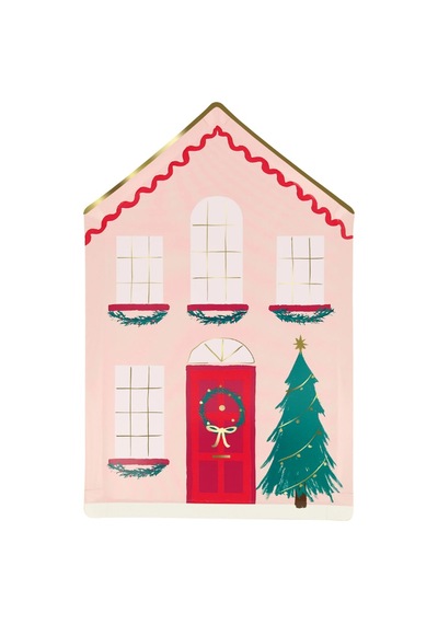 Meri Meri - Festive House Plates - Kutlama Evi Tabak 8'li