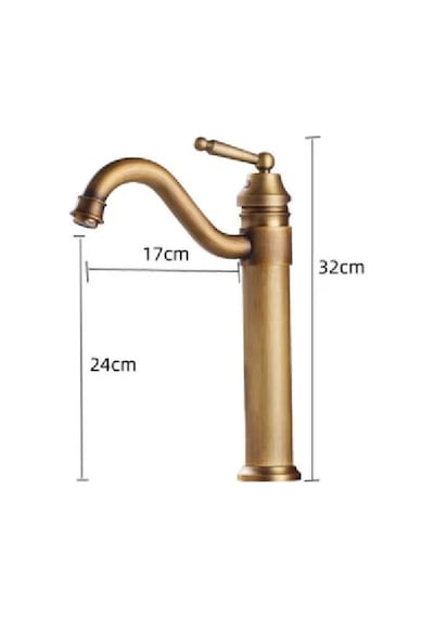 Rena Design Rustik Antik Lavabo Bataryası Banyo Çanak Musluğu Eskitme Osmanlı Lavabo Armatür Otantik Bakır Inox