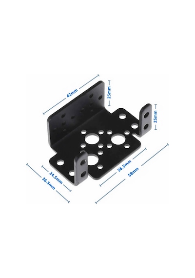 Servo Motor Metal Montaj Parçası Braket MG995 MG996R S3003 TD-8120MG Alüminyum Tutucu