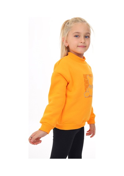 Toontoy Kids Toontoy Kız Çocuk Baskılı Sweatshirt Hardal