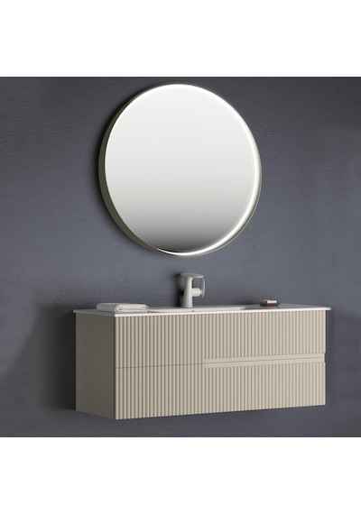 Orka Moonlight 120 Cm Mdf Mat Vizon Banyo Dolabı Takımı Krem Orka Moonlight 120 Cm Mdf Mat Vizon Banyo Dolabı Takımı Krem