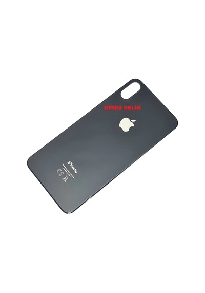 Tkgz Apple Uyumlu iPhone Xs Max Arka Kapak Cam Siyah