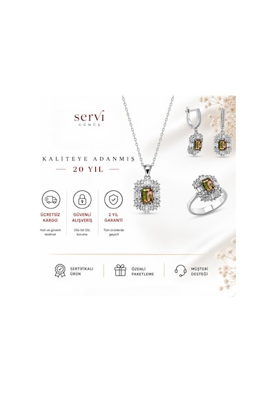 Servi 925 Ayar Gümüş Radiant Baget Set-33 64765025
