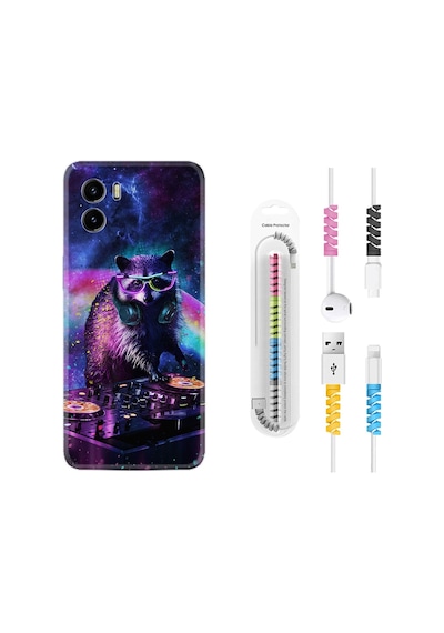 Vivo Y15S Kılıf Kablo Koruyuculu Dj 1848