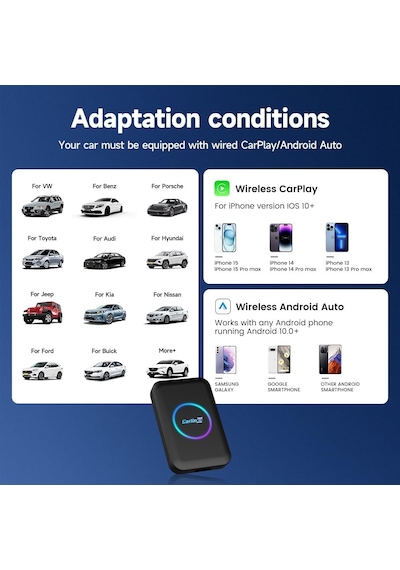 Tr Yeni Aıbox-lite, Android 10.0 Bağımsız Sistem/kablosuz Carplay/kablosuz Android Auto, Ram 2g+rom 32g, Kablolu Carp
