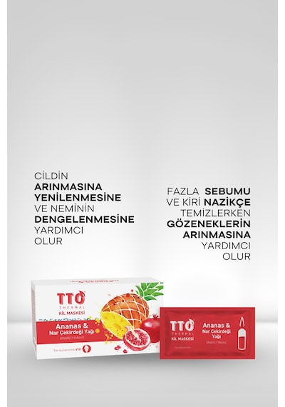 Tto Thermal Ananas ve Nar Çekirdeği Yağ Içeren Kil Maskesi