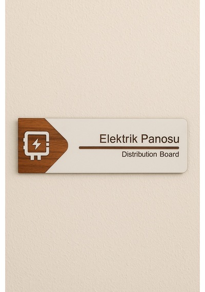 Elektrik Panosu Ofis Oda Kapı İsimliği Yönlendirme Tabelası Levhası Kişiselleştirilebilir