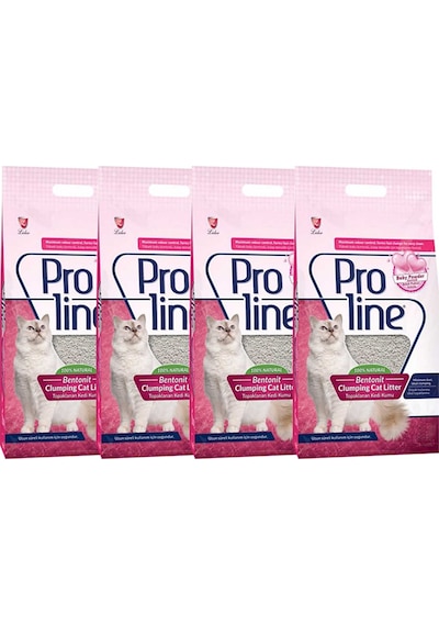 Proline Pudralı İnce Taneli Topaklaşan Bentonit Kedi Kumu 4 x 5 L