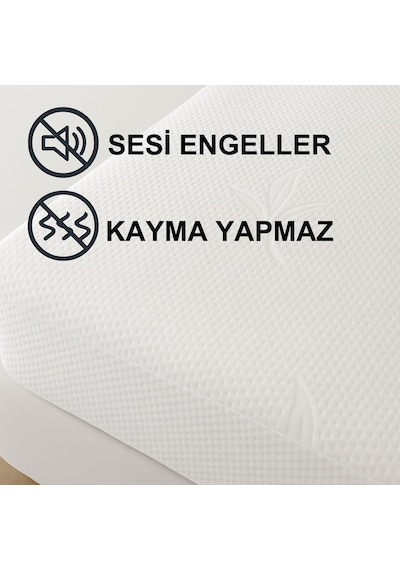 Yatak Alezi Kapitone Fitted Sıvı Geçirmez Yatak Örtüsü 120x200cm Beyaz