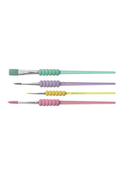 Fırça Seti 4'lü Paket 4-8-10-12 Numara Faber Castell Fırça Seti 4