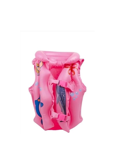 Pembe Desenli 3-7 Yaş Havuz Ve Deniz Can Yeleği Yüzme Öğrenme Pembe