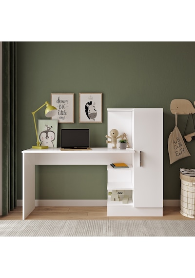 Robinhome Robin Home Arthur Kitaplıklı Çalışma Masası Beyaz
