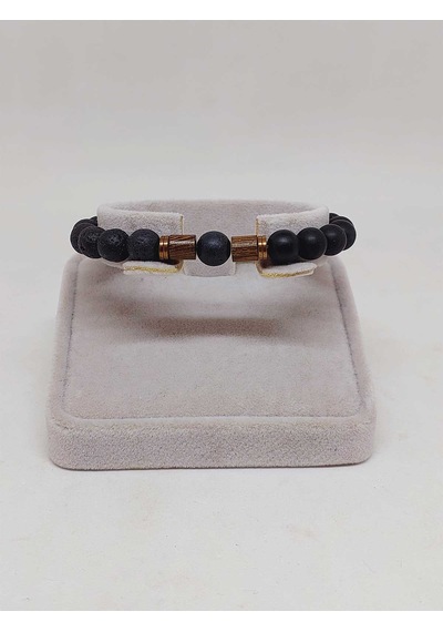 Lav & Oniks Taşı 8mm Unisex Tasarım Bileklik Hawaii Model 9028 Çok Renkli