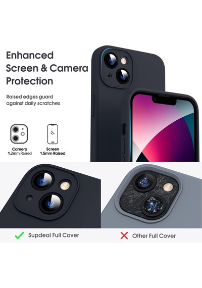 Apple Uyumlu iPhone 13 Uyumlu Kılıf Nano Slikon Kapak Siyah -