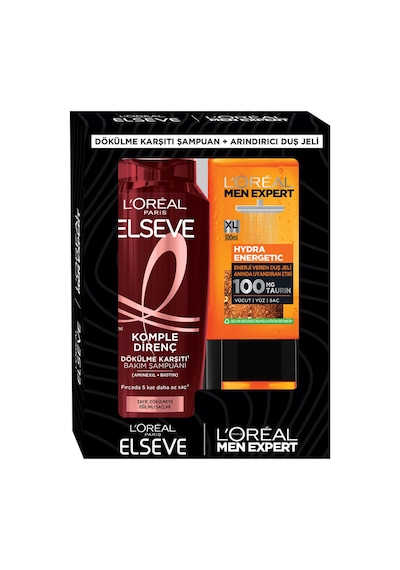 L'oreal Hydra Energetic Duş Jeli 300 Ml + Elseve Şampuan400 Ml 4 Adet Diğer