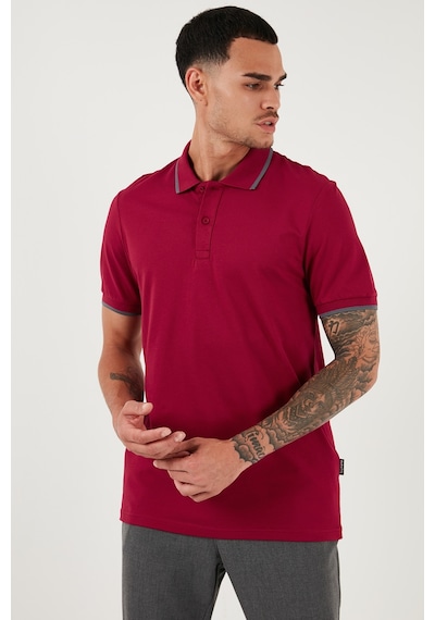 Buratti Pamuklu Regular Fit Erkek Polo Yaka T Shirt 5902063 Bordo