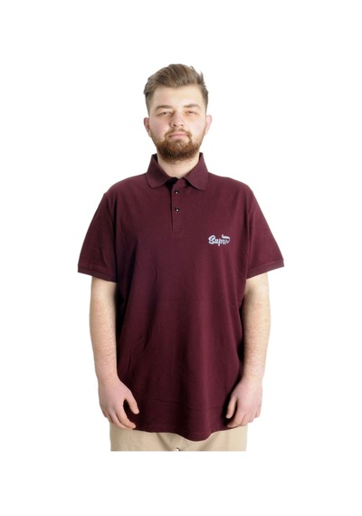 Mode Xl Büyük Beden Erkek T-Shirt Polo Super 23318 Mürdüm 001